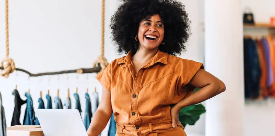 Women business owner success celebration